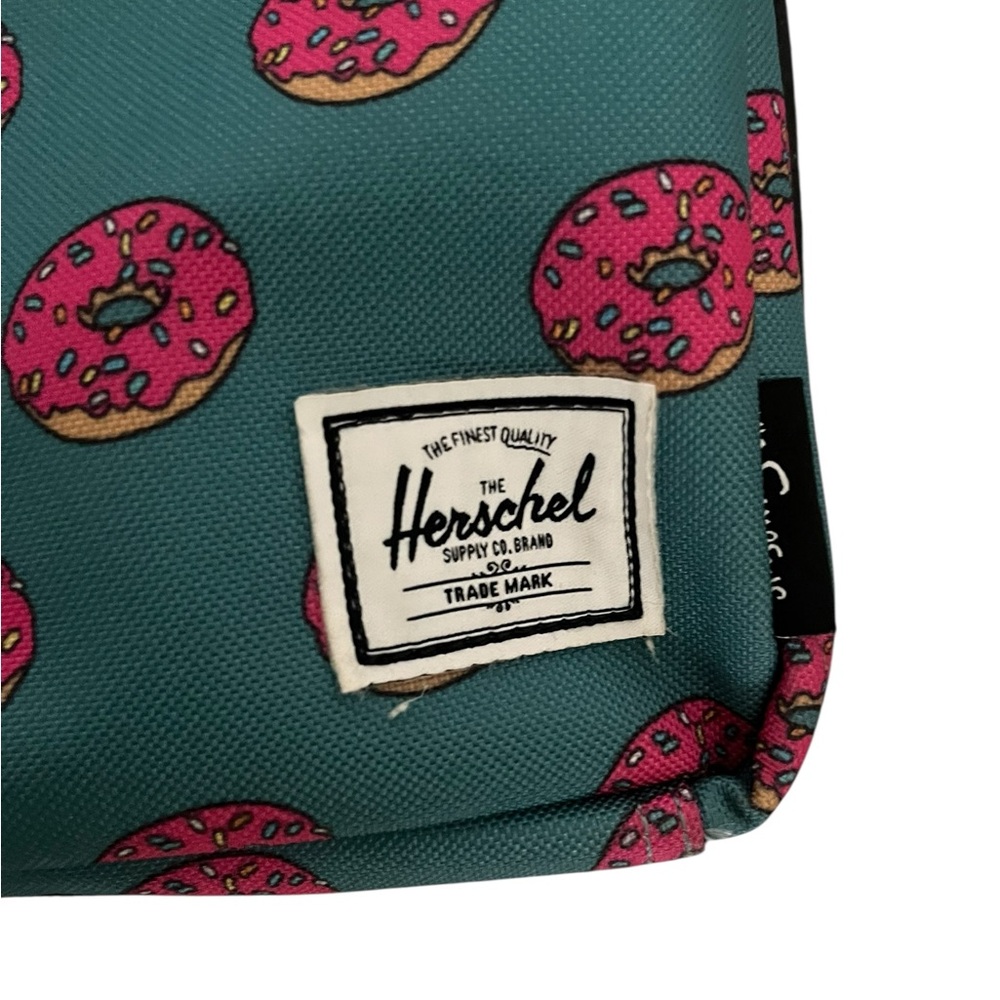 Herschel Simpson’s Teal Crossbody Bag with Pink Donut Print - Picture 2 of 5